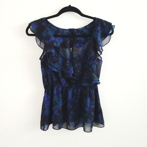 Express sheer floral blouse
